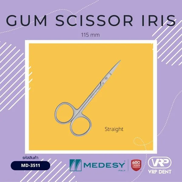 Gum Scissor Iris Straight 115 mm 