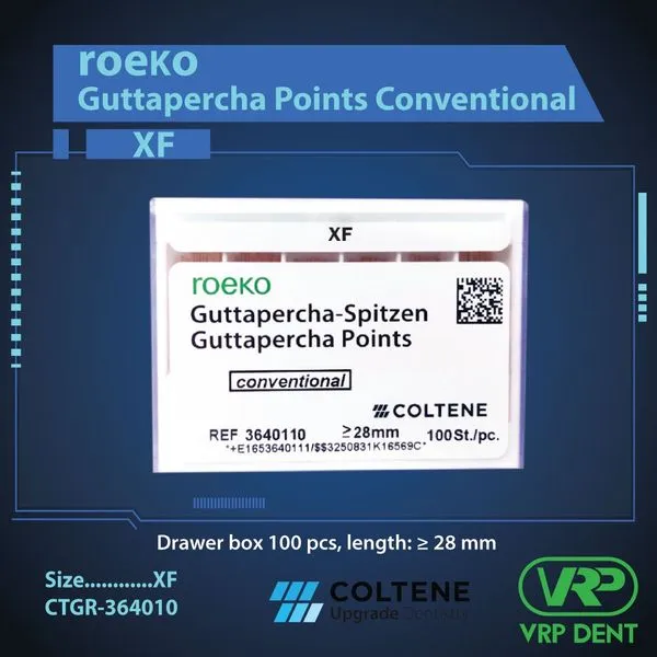 Coltene Guttapercha Points Conventional 100 pcs. ขนาด XF