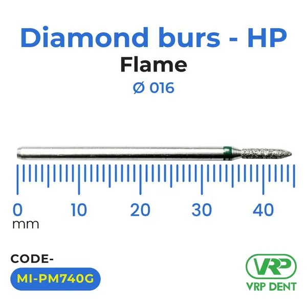 Microdont Diamond burs - HP Flame 1 pc. 016