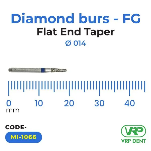 Microdont Diamond burs - FG Flat End Taper 1 pc. 014