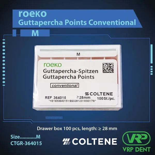 Coltene Guttapercha Points Conventional 100 pcs. ขนาด M