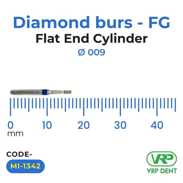 Microdont Diamond burs - FG Flat End Cylinder 1 pc. 009