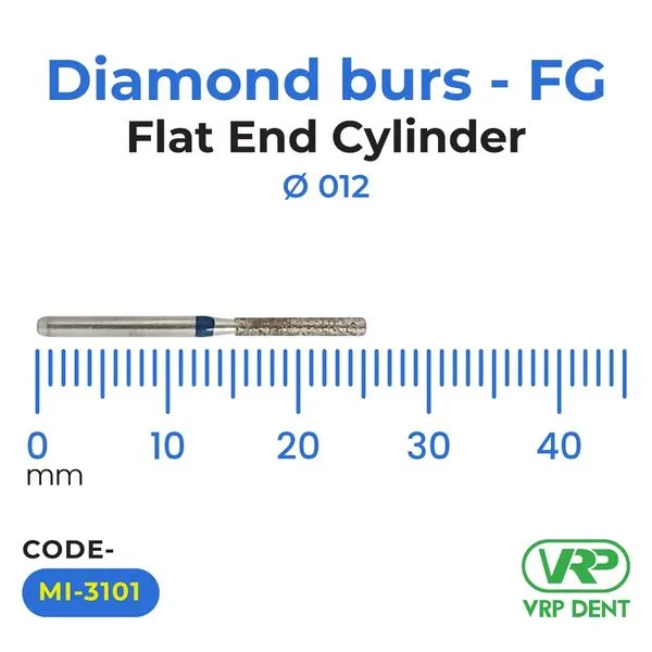 Microdont Diamond burs - FG Flat End Cylinder 1 pc. 012