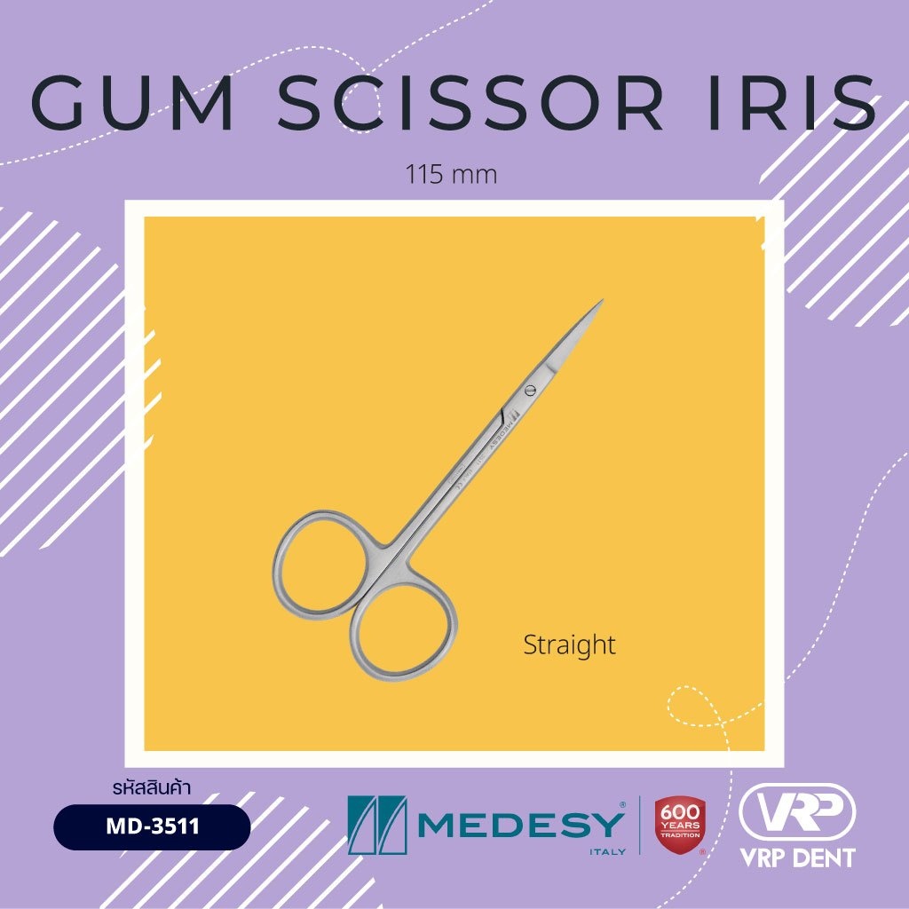 Gum Scissor Iris Straight 115 mm 