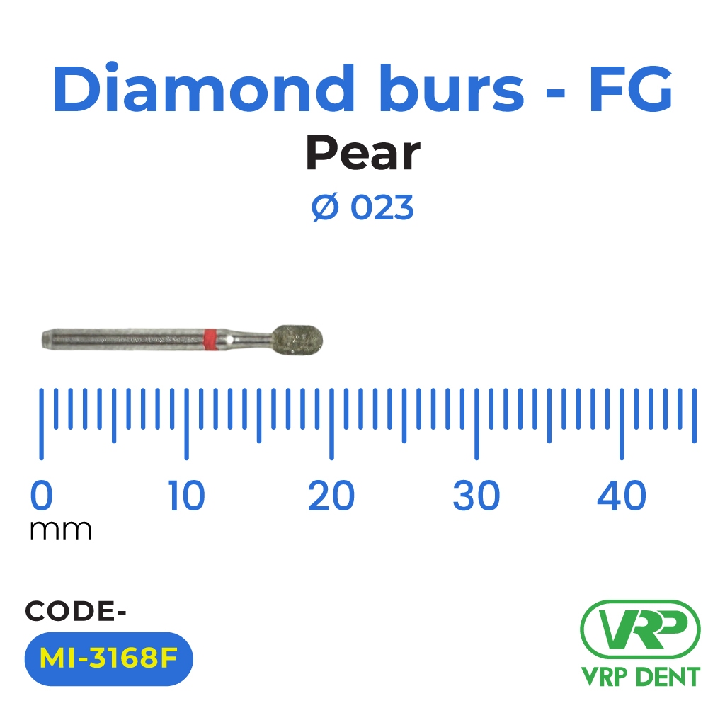 Microdont Diamond burs - FG Pear 023 1 pc. 