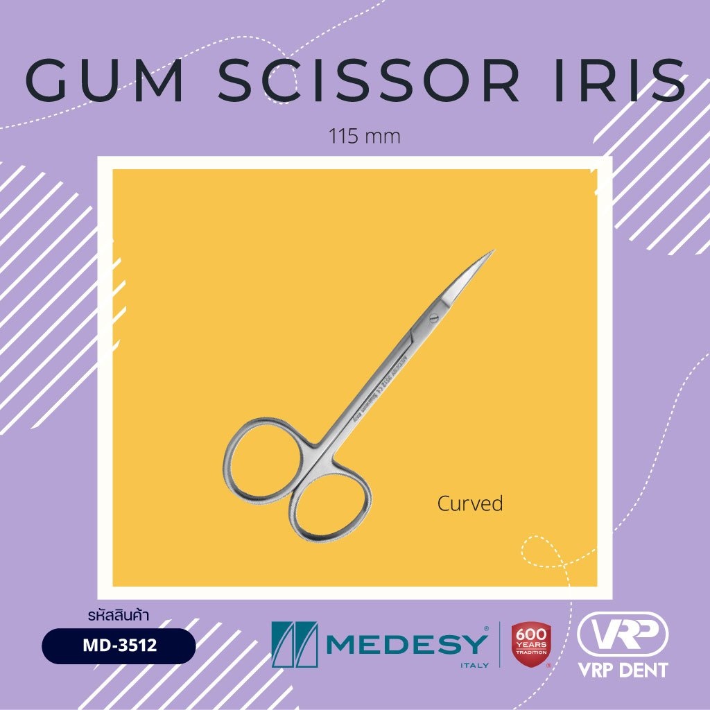 Gum Scissor Iris Curved 115 mm 