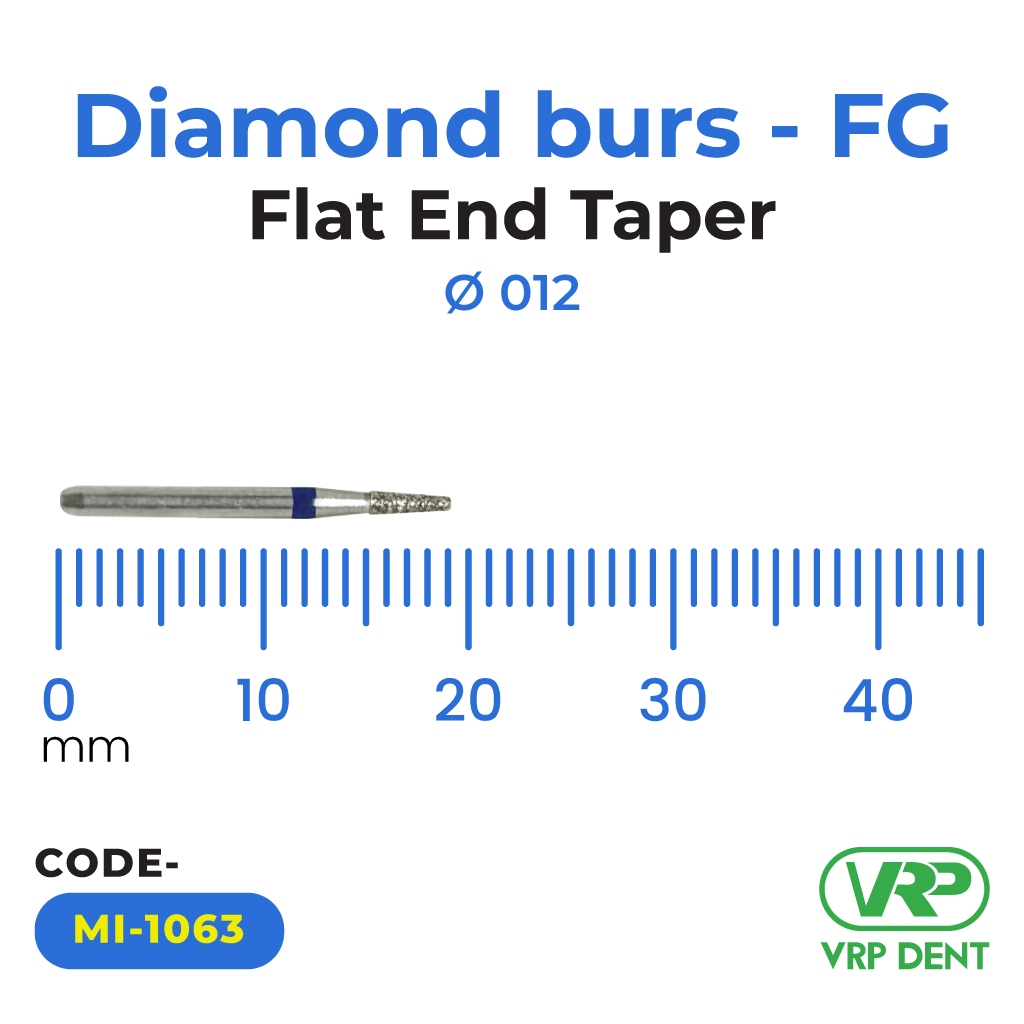 Microdont Diamond burs - FG Flat End Taper 1 pc. 012