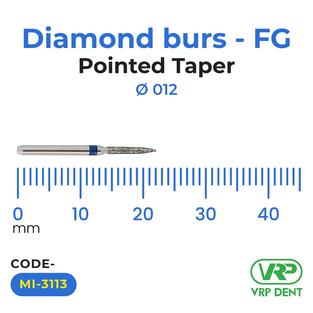 Microdont Diamond burs - FG Pointed Taper 1 pc.  012