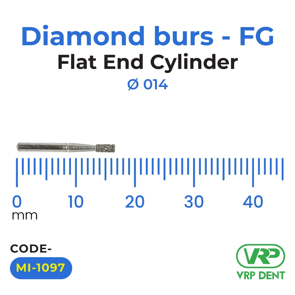 Microdont Diamond burs - FG Flat End Cylinder 1 pc.  014