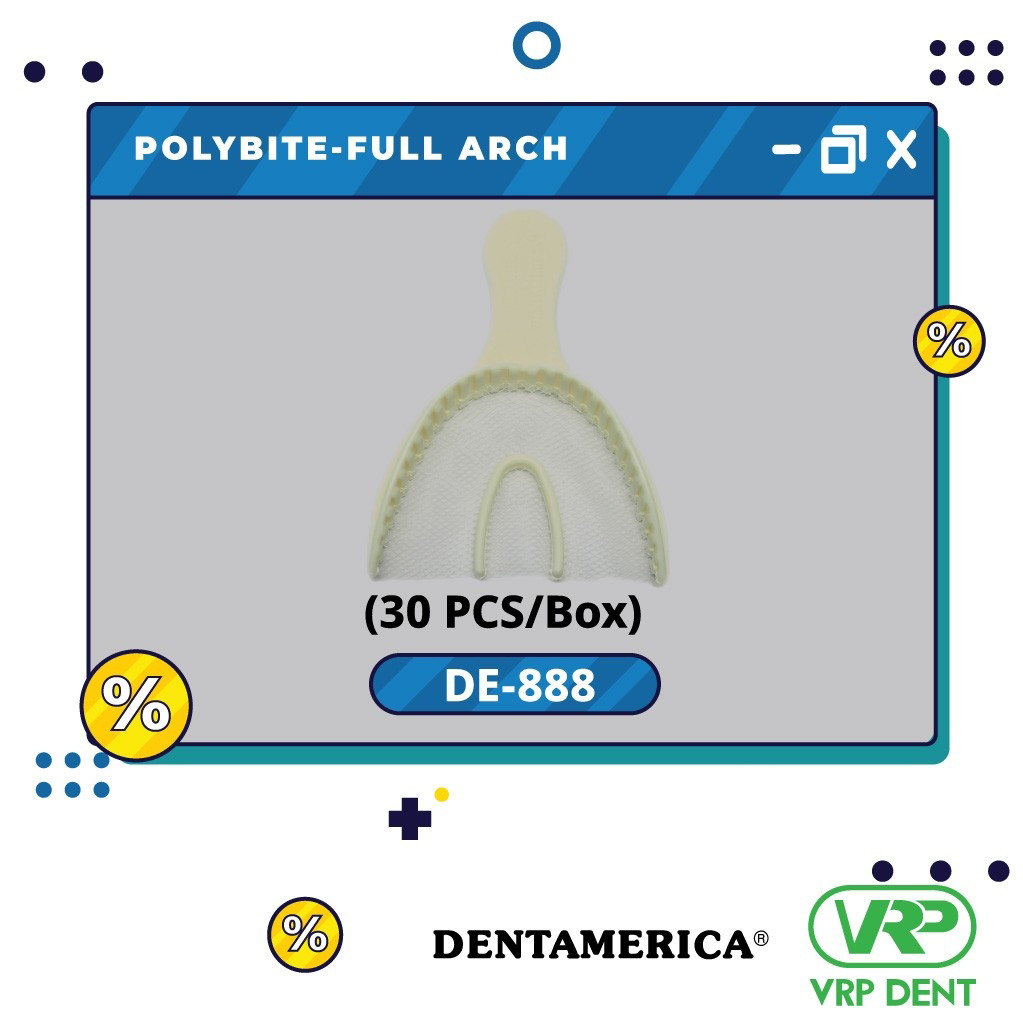 Dentamerica POLYBITE Disposable Impression Bite Registration Trays Full arch 1 กล่อง บรรจุ 30 ชิ้น
