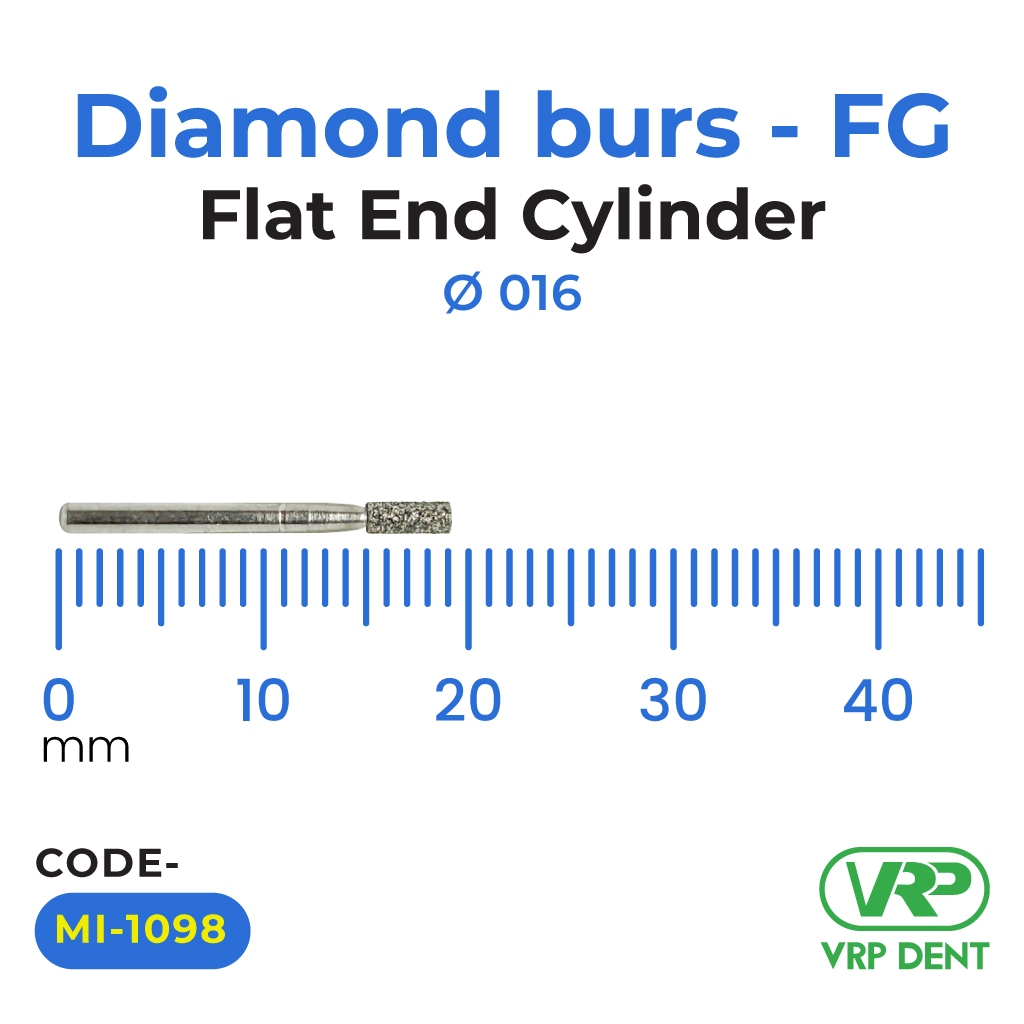 Microdont Diamond burs - FG Flat End Cylinder 1 pc. 016