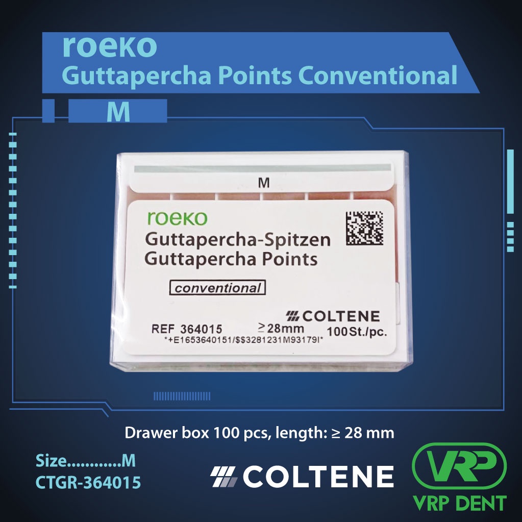 Coltene Guttapercha Points Conventional 100 pcs. ขนาด M