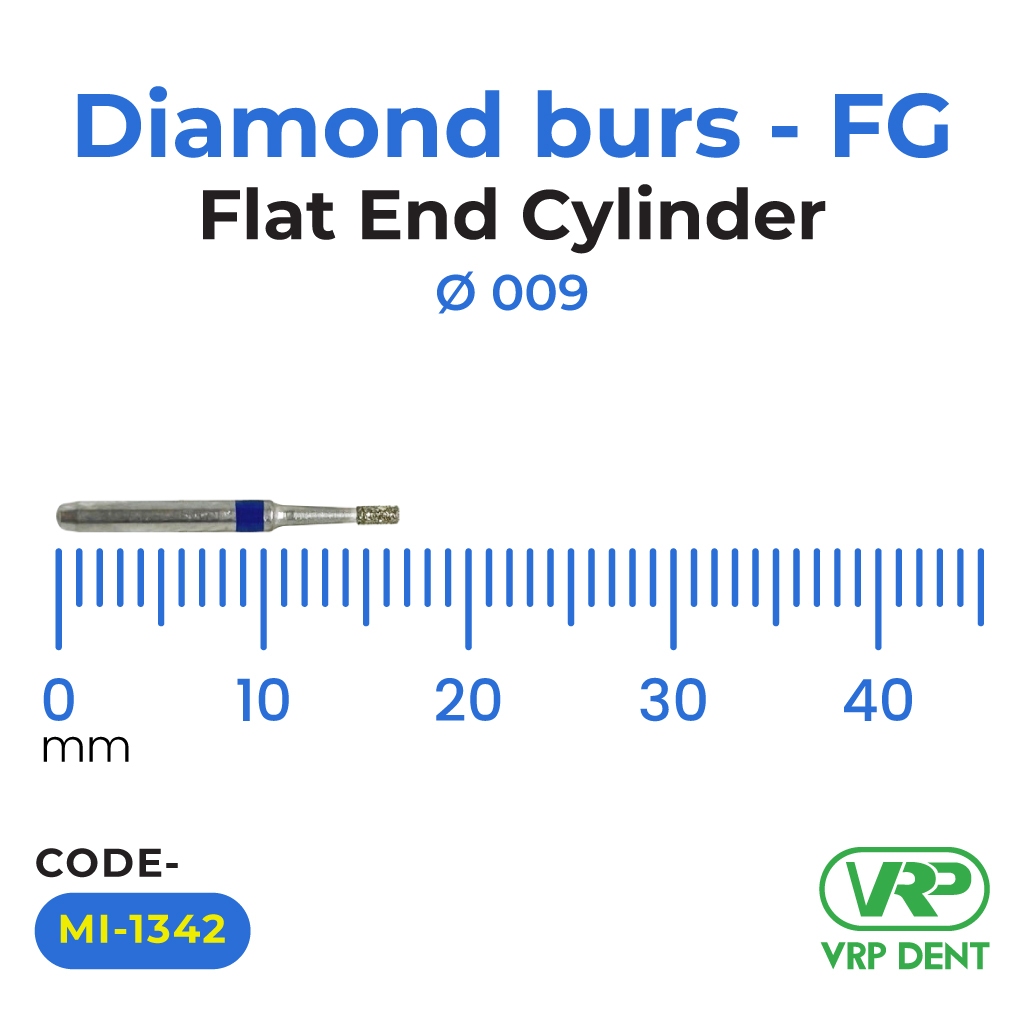 Microdont Diamond burs - FG Flat End Cylinder 1 pc. 009