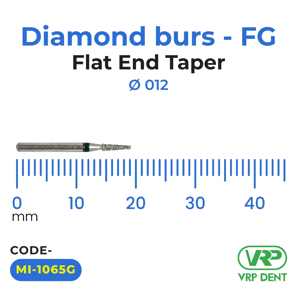 Microdont Diamond burs - FG Flat End Taper 1 pc. 012