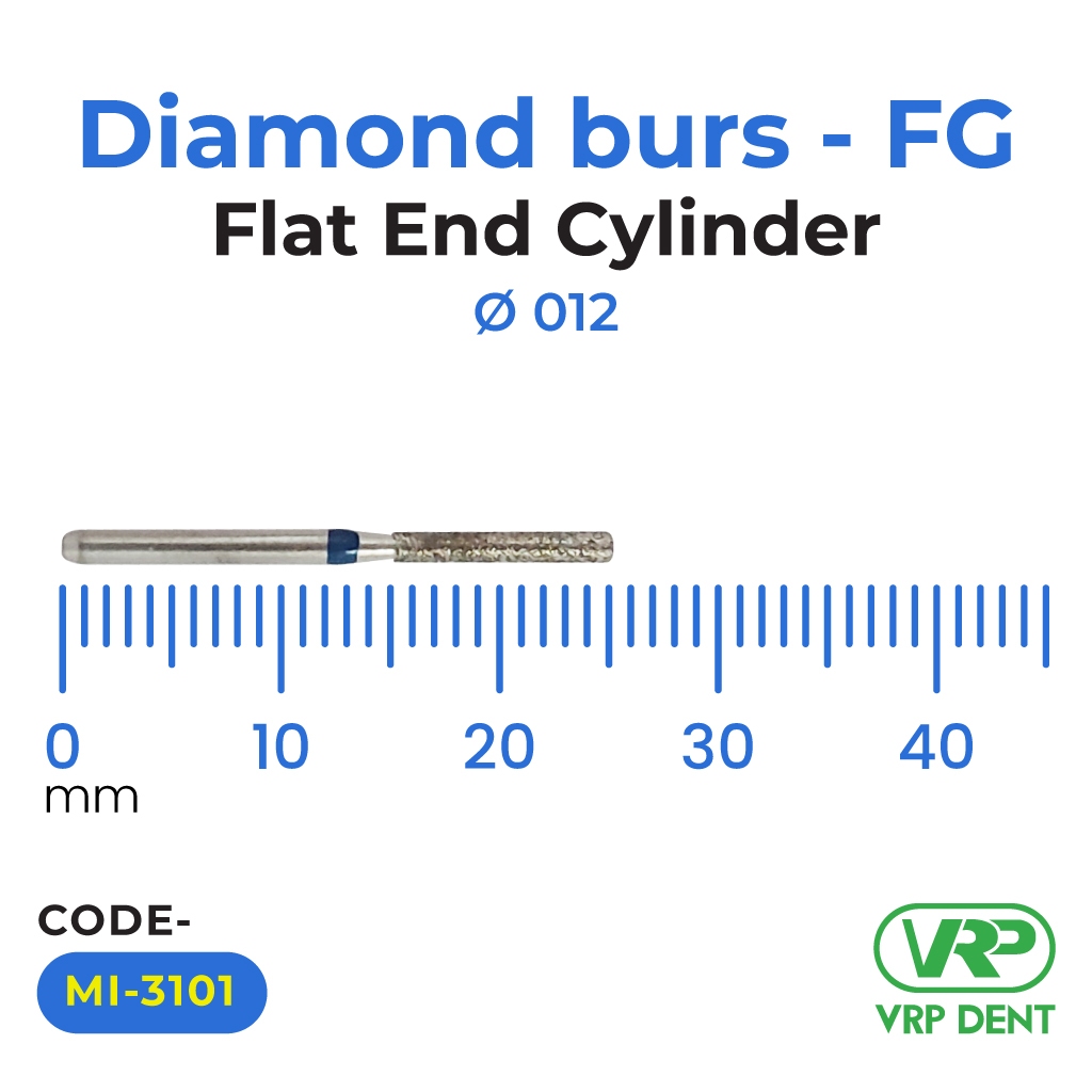 Microdont Diamond burs - FG Flat End Cylinder 1 pc. 012