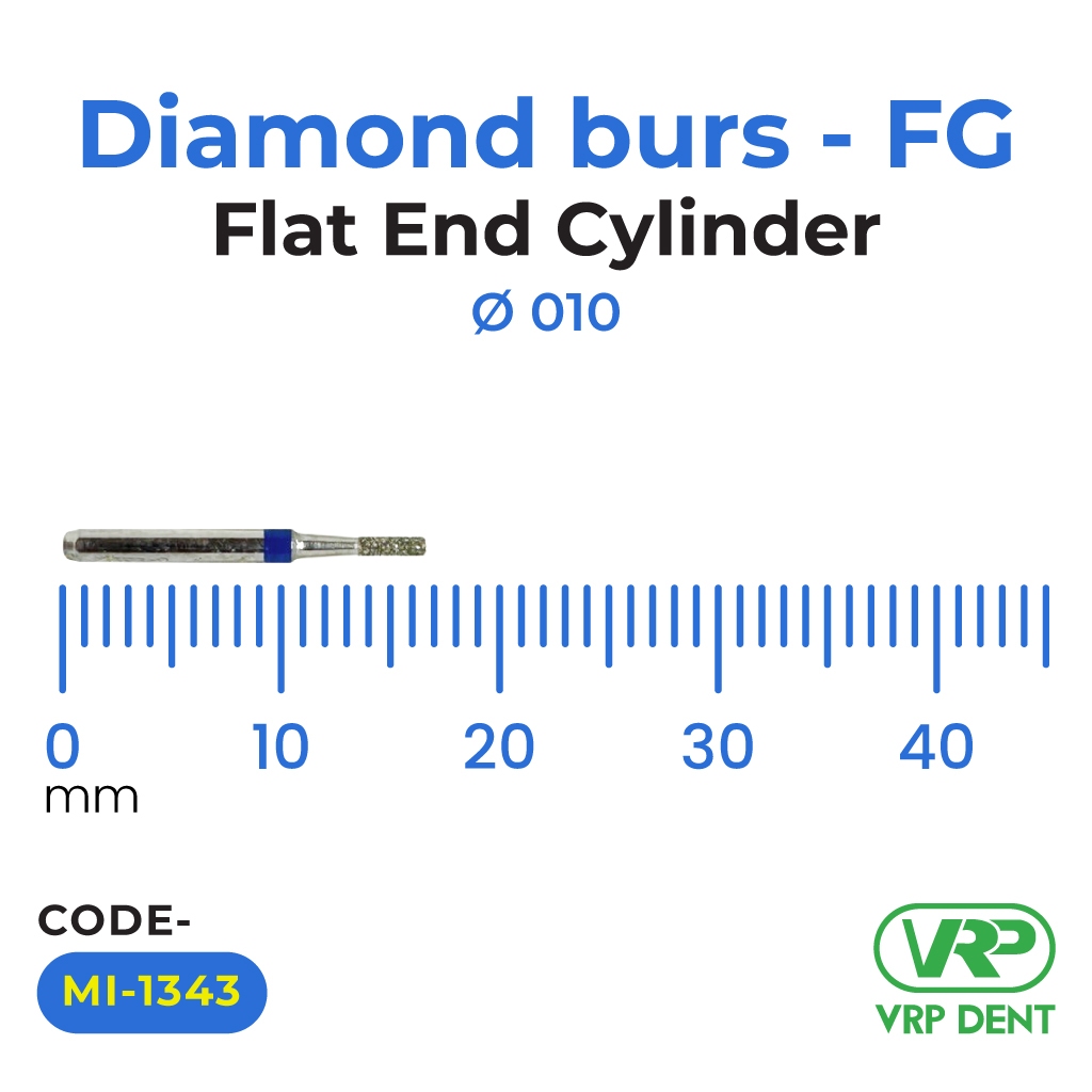 Microdont Diamond burs - FG Flat End Cylinder 1 pc. 010