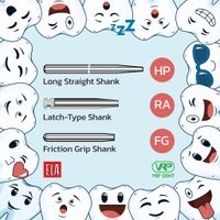 Ela Carbide finishing flame bur fg 010 1 pc. -1