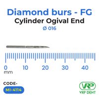 Microdont Diamond burs - FG Cylinder Ogival End 1 pc. -1