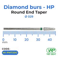 Microdont Diamond burs - HP Round End Taper 029 1 pc. -1