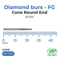 Microdont Diamond burs - FG Cone Round End 1 pc. 014