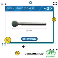 Dentamerica Green stone (coarse) finishing burs Round กรอเร็ว 12pcs