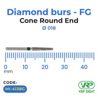Microdont Diamond burs - FG Cone Round End 1 pc. 018