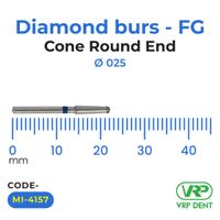 Microdont Diamond burs - FG Cone Round End 1 pc. 025
